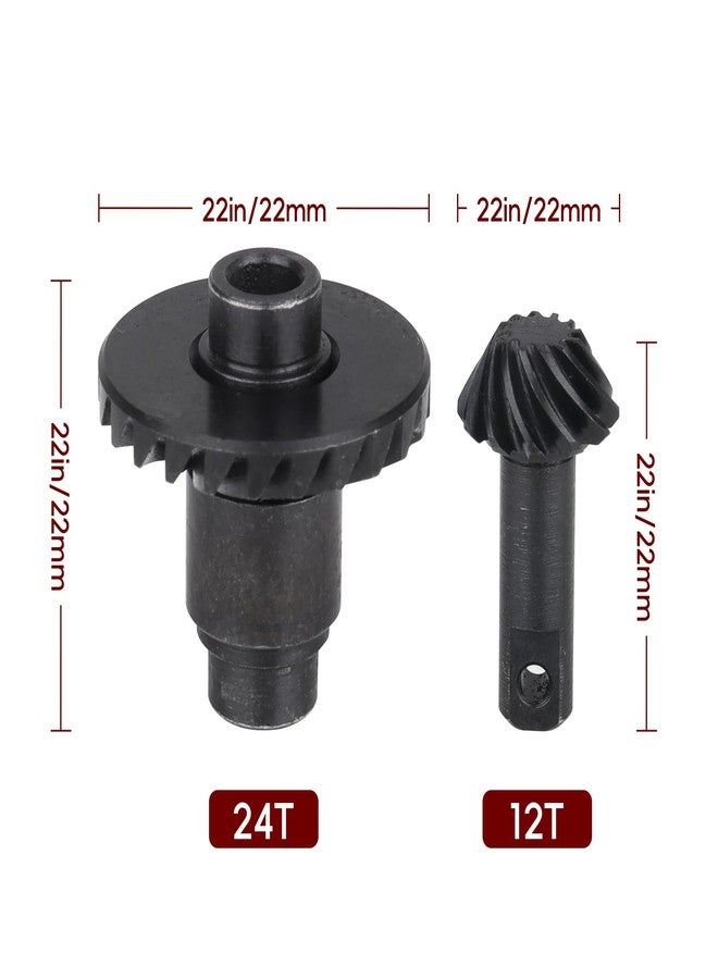 AllinRC 24T/12T Steel Helical Gear Set Front Rear Axles for 1/18 Traxxas TRX4M Crawler RC Car Upgrades - Image 2